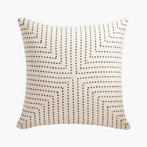 Online Designer Combined Living/Dining 20" CLIQUE WHITE THROW PILLOW WITH DOWN-ALTERNATIVE INSERT