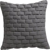 Online Designer Living Room Mason Quilted Grey 18" Pillow