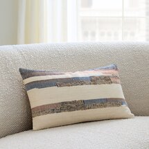 Online Designer Kitchen Colorblock Silk Stripe Pillow