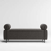 Online Designer Living Room Steen Black Storage Bench