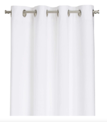 Online Designer Hallway/Entry Wallace 52"x96" White Grommet Curtain Panel