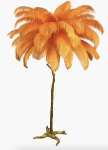 Online Designer Combined Living/Dining OSTRICH FEATHER FLOOR LAMP LUXURY