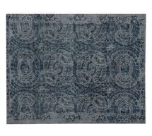 Online Designer Hallway/Entry BOSWORTH PRINTED WOOL RUG - BLUE