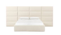 Online Designer Bedroom Eliana Cream Boucle Bed with Wings