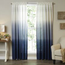 Online Designer Home/Small Office Arashi Solid Sheer Rod Pocket Single Curtain Panel