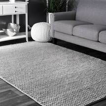 Online Designer Bedroom Light Gray Veronica Wool Braided Area Rug