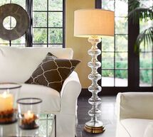 Online Designer Combined Living/Dining JASMINE GLASS FLOOR LAMP BASE