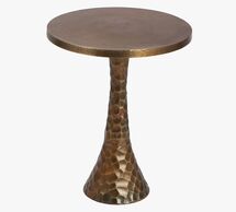 Online Designer Combined Living/Dining Jessalyn 16" Round Hammered Metal Accent Table