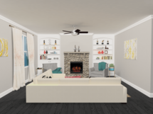 Online Designer Combined Living/Dining 3D Model