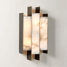 Online Designer Bedroom KAMILA WHITE ALABASTER WALL SCONCE LIGHT