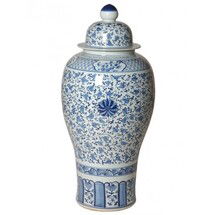 Online Designer Hallway/Entry Large Blue and White Ginger Jar