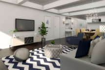 Online Designer Combined Living/Dining 3D Model