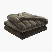 Online Designer Bedroom Channel Moss Green Faux Fur Throw Blanket