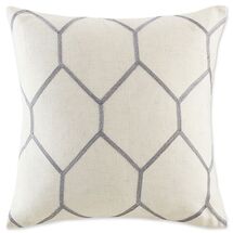 Online Designer Living Room Madison Park Brooklyn Metallic Square Throw Pillows (Set of 2)