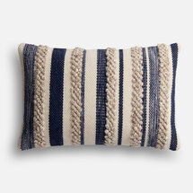 Online Designer Hallway/Entry Magnolia Home Zander Navy & Ivory Lumbar Pillow