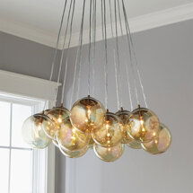 Online Designer Combined Living/Dining EFFERVESCENT GLOBES CHANDELIER - 16 LIGHT