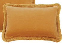 Online Designer Living Room Fringed Signature Velvet Pillow