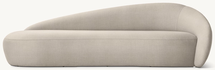 Online Designer Combined Living/Dining REYNA RIGHT ARM ASYMMETRICAL SOFA - performance linen weaved - dove color