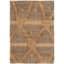 Online Designer Combined Living/Dining Dash and Albert Rugs Rumi Hand-Knotted Jute/Sisal Geometric Area Rug In Brown