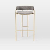 Online Designer Combined Living/Dining Lenox Velvet Bar + Counter Stools