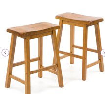 Online Designer Kitchen Bates Solid Wood Bar & Counter Stool (Set of 2)