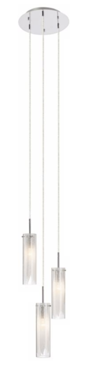 Online Designer Bedroom Elan  Krysalis 11" Wide Chrome Multi Light Pendant