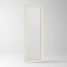 Online Designer Combined Living/Dining Parsons Floor Mirror - Bone Inlay