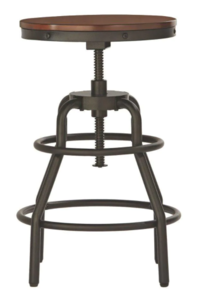 Online Designer Living Room Industrial Mansard Adjustable Height Black Bar Stool