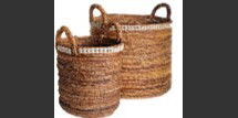 Online Designer Combined Living/Dining Milo Woven Basket Sets- Round Set of 2