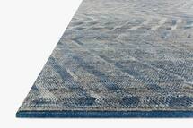 Online Designer Combined Living/Dining Denim Blue Herringbone Rug