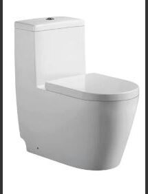 Online Designer Bathroom Dual Top-Mount Flush 1.28 GPF Elongated Comfort Height Toilet (Seat Included)