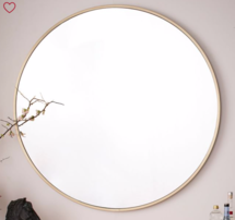 Online Designer Bedroom Metal Framed Mirror, Antique Brass