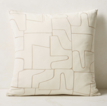 Online Designer Living Room ARABELLA WHITE VELVET THROW PILLOW WITH DOWN-ALTERNATIVE INSERT 23''