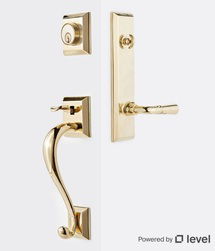 Online Designer Hallway/Entry Coleman Exterior Beaded Lever Tube Latch Door Set With Level Bolt, Smart Home Technology