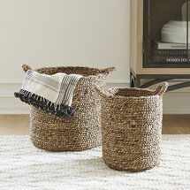 Online Designer Living Room Braided Baskets - Set of 2