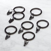 Online Designer Bedroom BLACK CURTAIN CLIPS-Set of 7