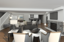 Online Designer Combined Living/Dining 3D Model