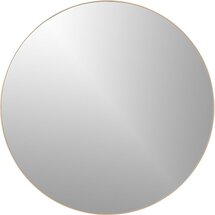 Online Designer Hallway/Entry infinity 36" round brass wall mirror - Gold