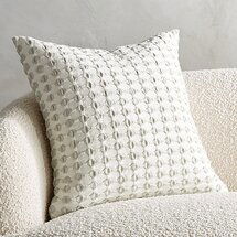 Online Designer Combined Living/Dining 20" ESTELA GREY AND WHITE PILLOW WITH DOWN-ALTERNATIVE INSERT