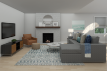 Online Designer Living Room 3D Model