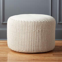 Online Designer Combined Living/Dining CRISS KNIT NATURAL POUF