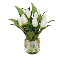 Online Designer Combined Living/Dining Faux Tulips In Vase