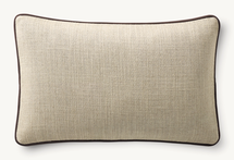 Online Designer Bedroom ITALIAN PIETRO SOLID PIPED PILLOW COVER - LUMBAR