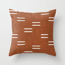 Online Designer Patio double dash - burnt orange Throw Pillow - Outdoor