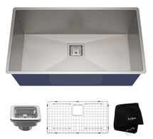 Online Designer Bathroom Kraus Pax 31-1/2" Single Basin 16 Gauge Stainless Steel Kitchen Sink