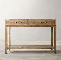 Online Designer Combined Living/Dining CAYDEN CAMPAIGN 2-DRAWER CONSOLE TABLE