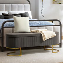 Online Designer Bedroom Easthampton Polyester Upholstered Storage Bench