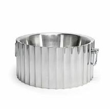 Online Designer Living Room Round Mirrored Stainless Fluted Beverage Tub