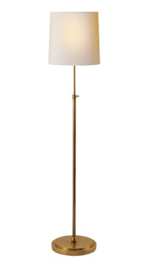 Online Designer Living Room Thomas O'Brien Bryant 1 Light Floor Lamp, Hand-Rubbed Antique Brass