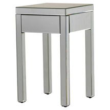 Online Designer Bedroom DEKLAN MIRRORED END TABLE WITH STORAGE